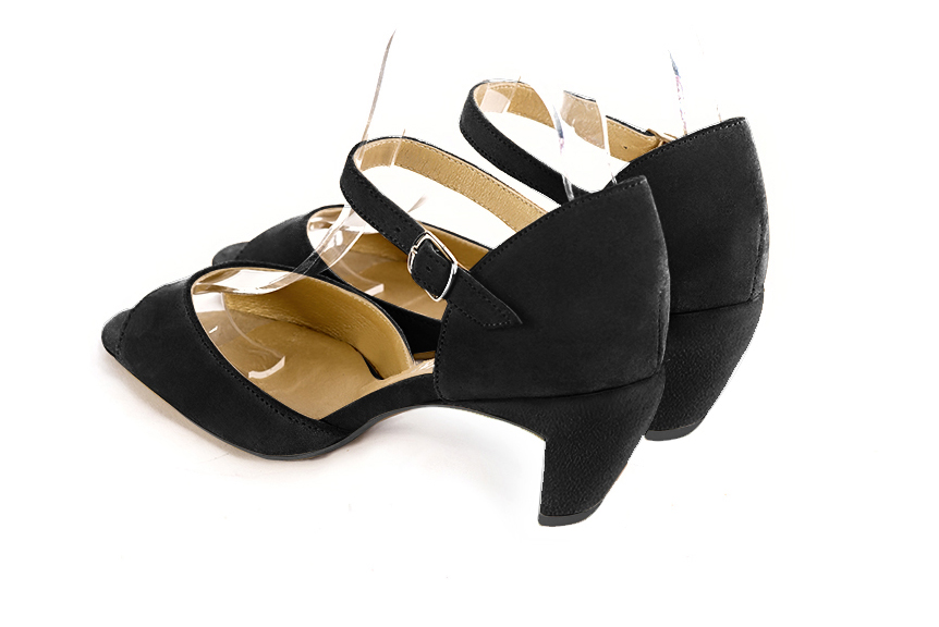 French elegance and refinement for these matt black closed back dress sandals, with an instep strap, 
                available in many subtle leather and colour combinations. Practical and elegant, this pretty sandal will be perfect for any occasion.
To be adapted to your needs and desires.  
                Matching clutches for parties, ceremonies and weddings.   
                You can customize these sandals to perfectly match your tastes or needs, and have a unique model.  
                Choice of leathers, colours, knots and heels. 
                Wide range of materials and shades carefully chosen.  
                Rich collection of flat, low, mid and high heels.  
                Small and large shoe sizes - Florence KOOIJMAN